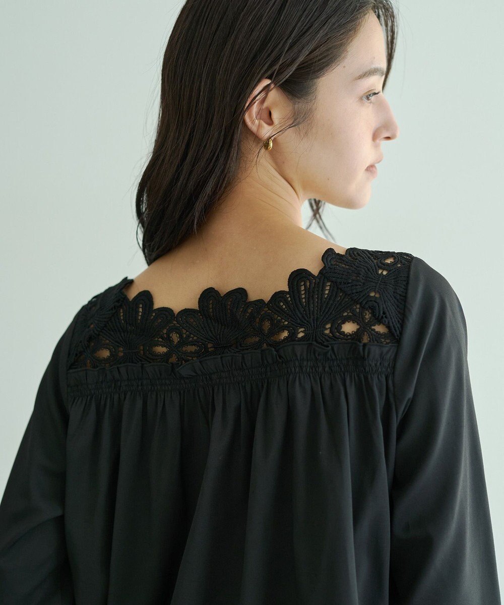 YECCA VECCA フラワーレースブラウス 