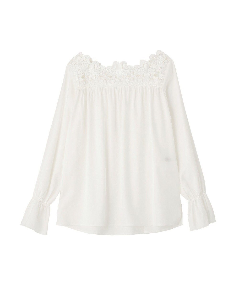 YECCA VECCA フラワーレースブラウス 