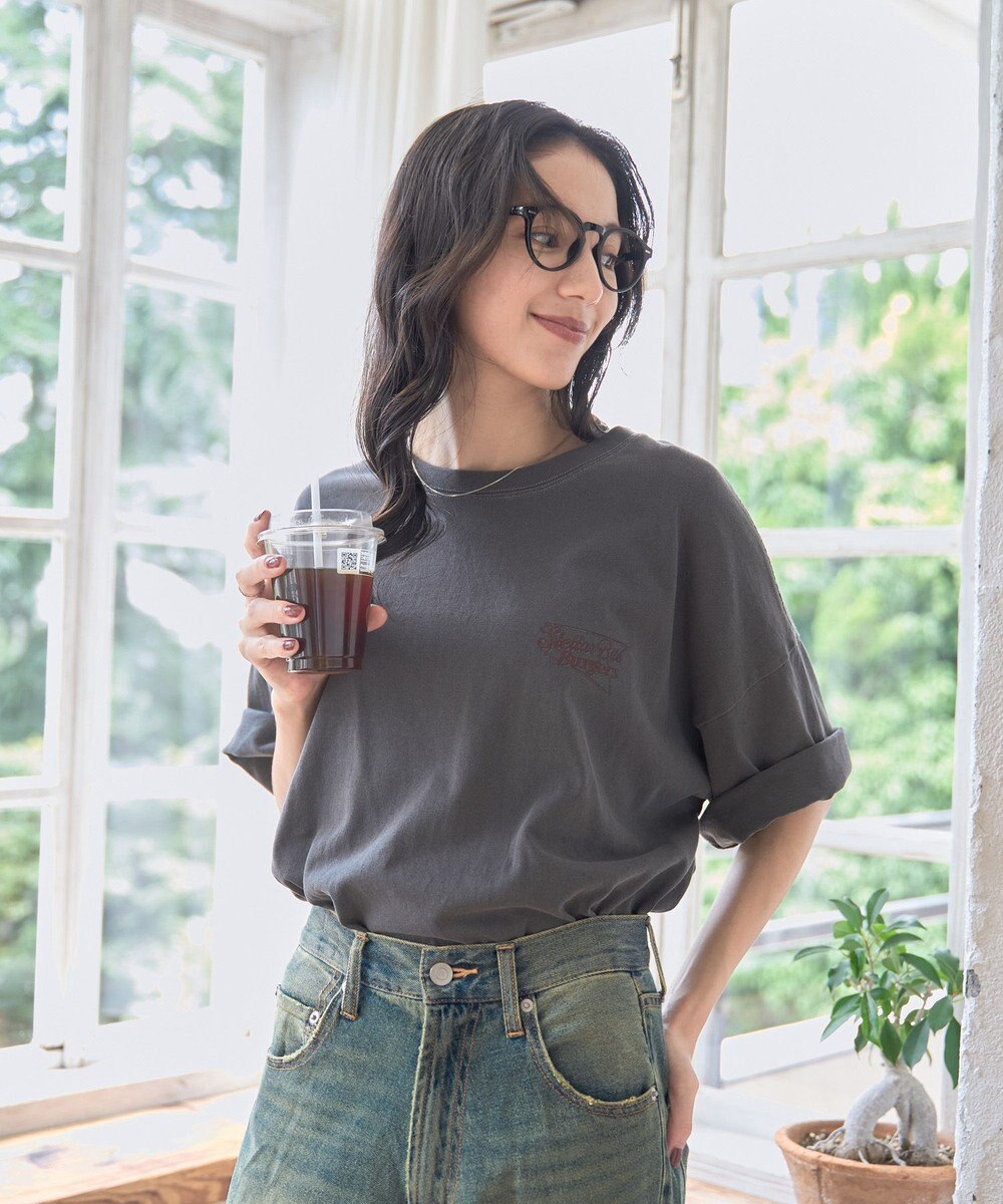 WEGO 【新色追加/ユニセックス着用アイテム/手洗い可/SMLサイズ展開】ピグメントグラフィックT（S） 