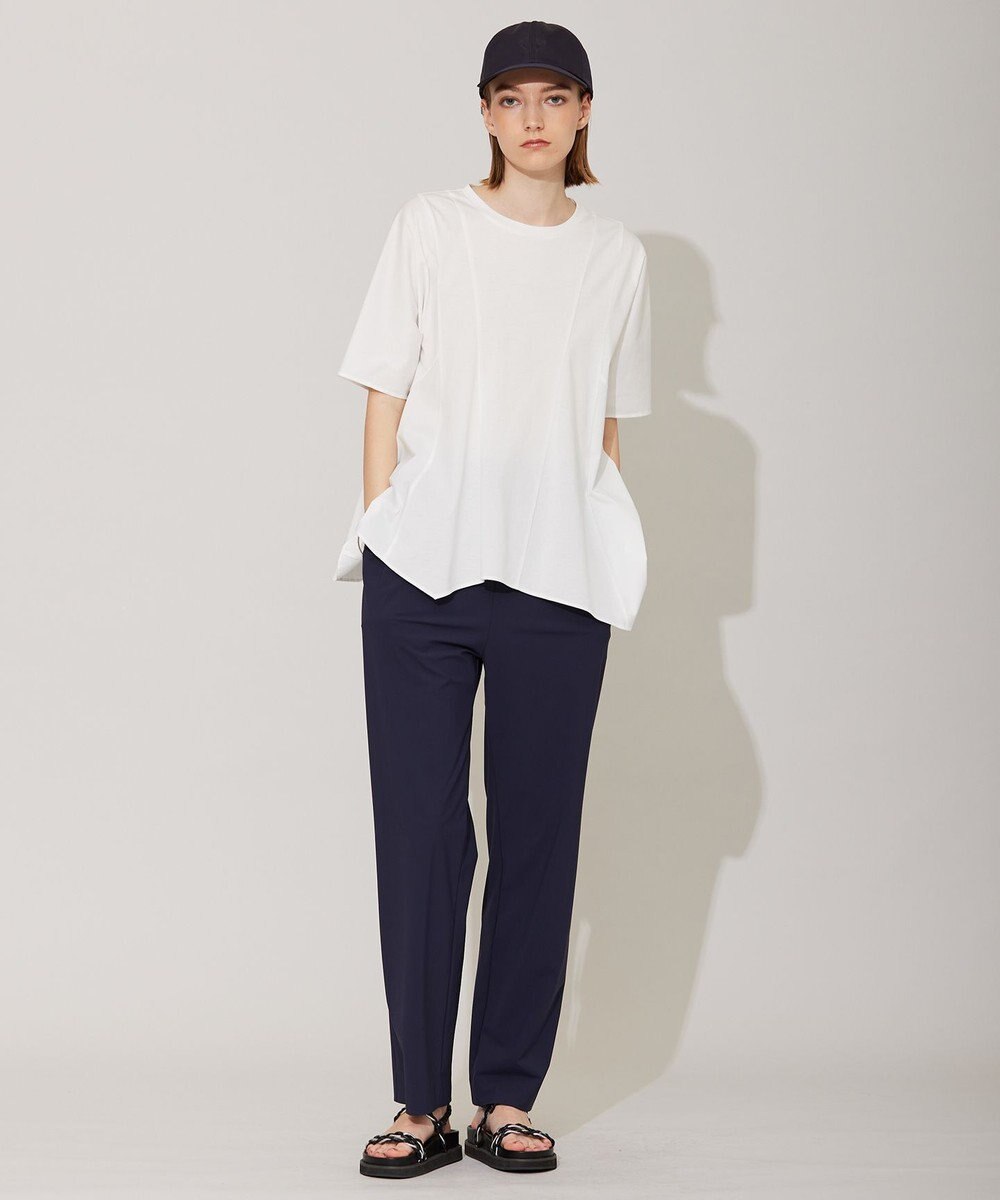 ICB 【洗える】ブラウスライクジャージー ハンカチーフヘムカットソー 