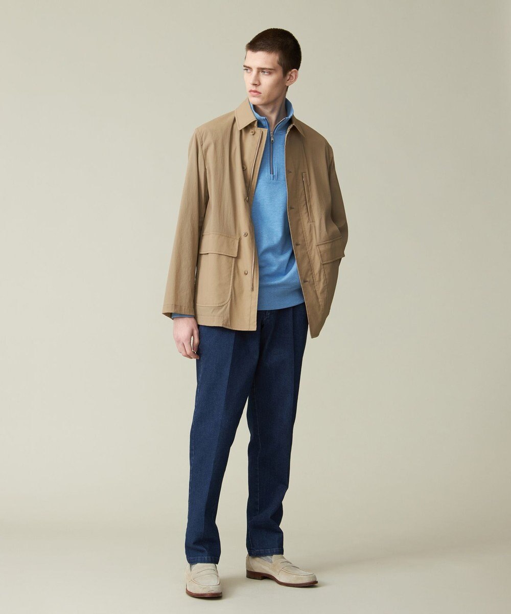 J.PRESS MEN 【ストレッチ】ワンタック ストレッチリングデニム パンツ 