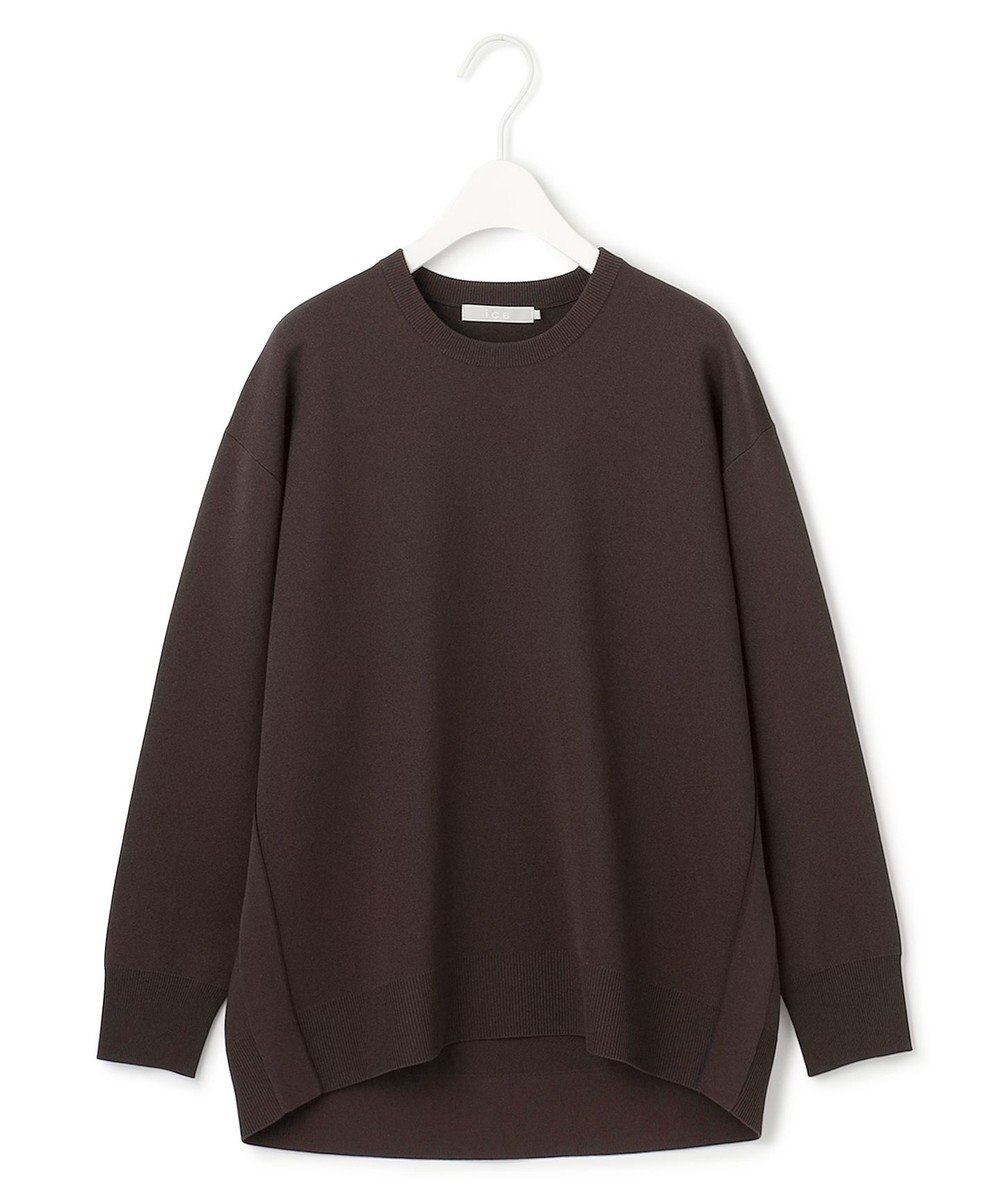 ICB L 【洗える】 シンセティックダブルフェイス ニットプルオーバー 