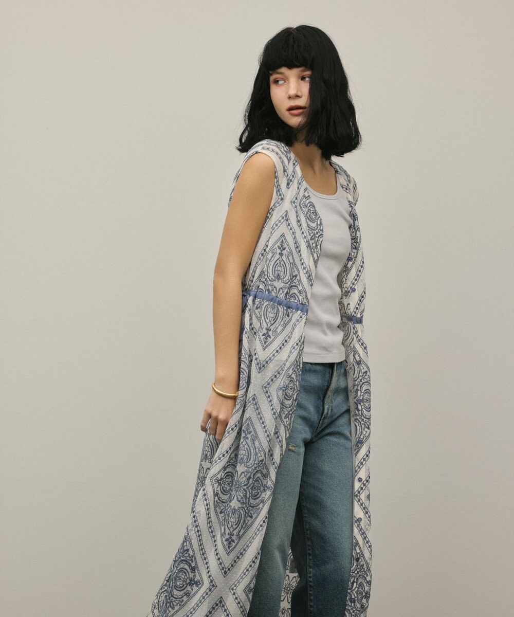 GRACE CONTINENTAL 刺繍ジレワンピース 