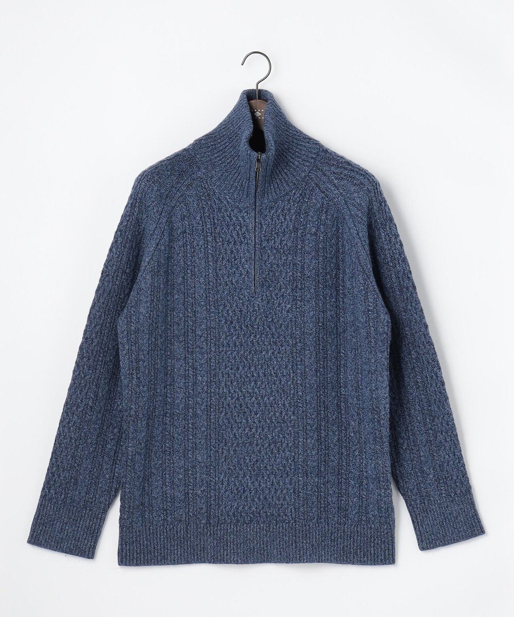 JOSEPH ABBOUD 【キングサイズ・柔らか】ラムコットンハイネックジップ セーター 