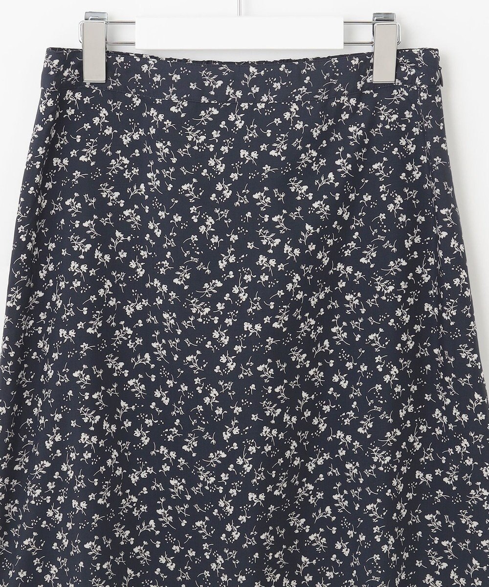 J.PRESS LADIES L 【洗える】 スパンローンフラワー フレアー スカート 