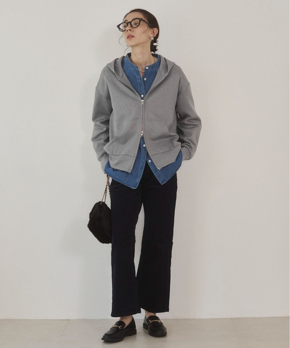 WEGO 【ANGIE VINTAGE】オーバーサイズ バンドカラー デニムシャツ 