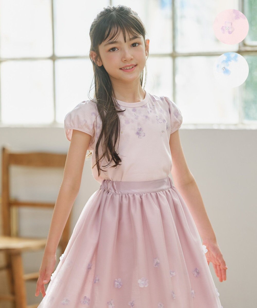 組曲 KIDS 【110-140㎝】ミスティフラワー Tシャツ 