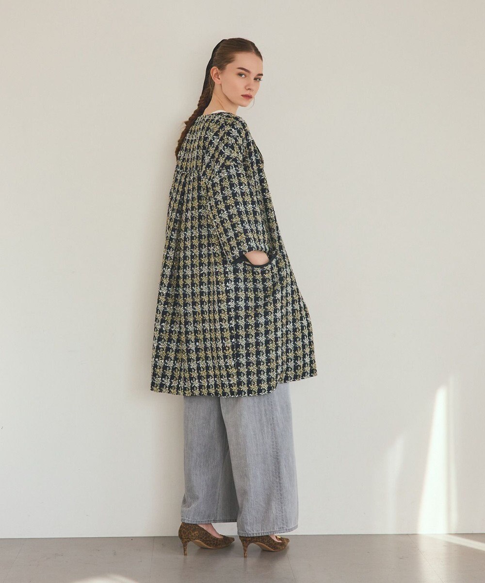 GRACE CONTINENTAL シャイニーツイードコート 