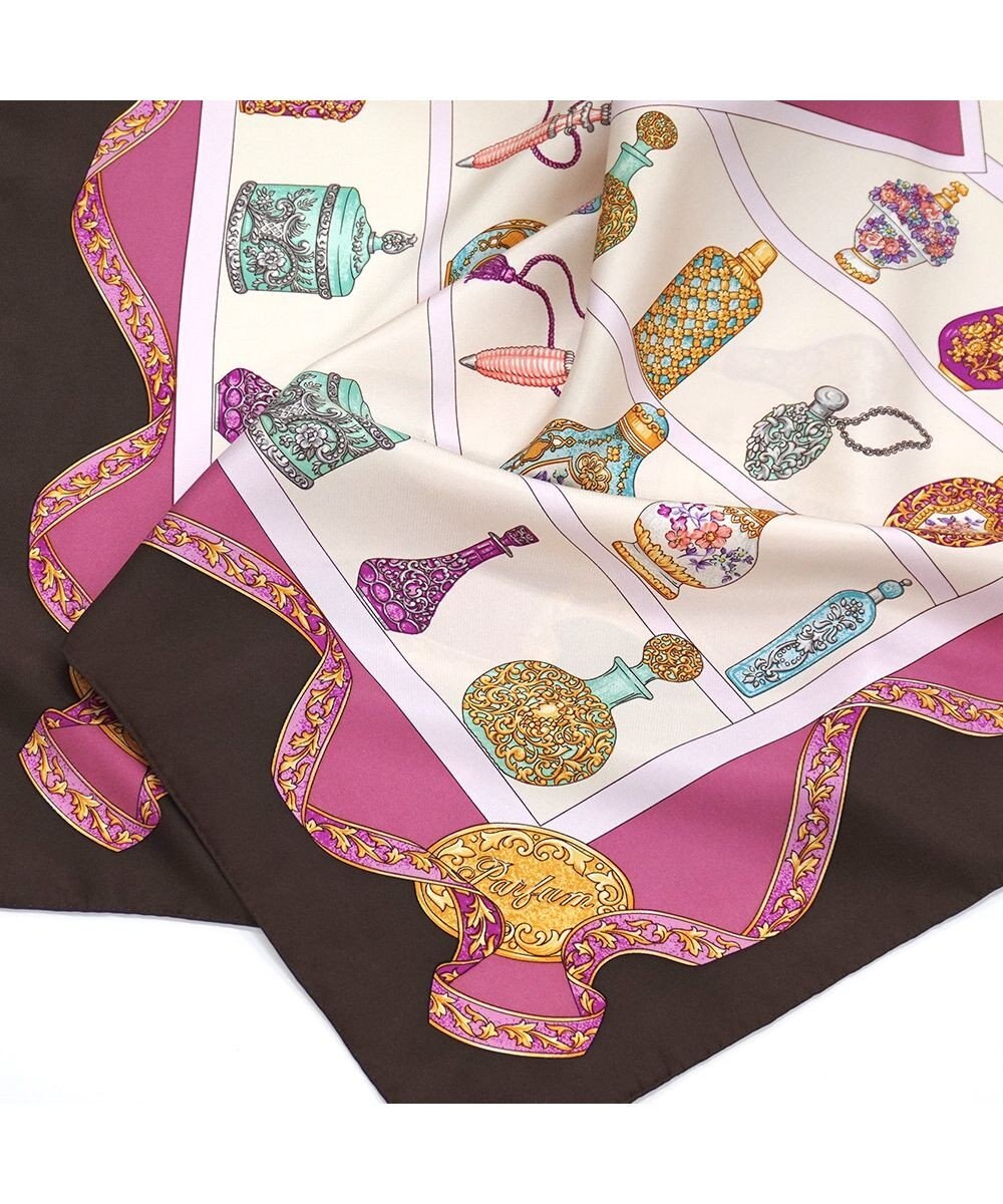 Marca 【伝統横濱スカーフ】香水瓶   大判 シルクツイル スカーフ 