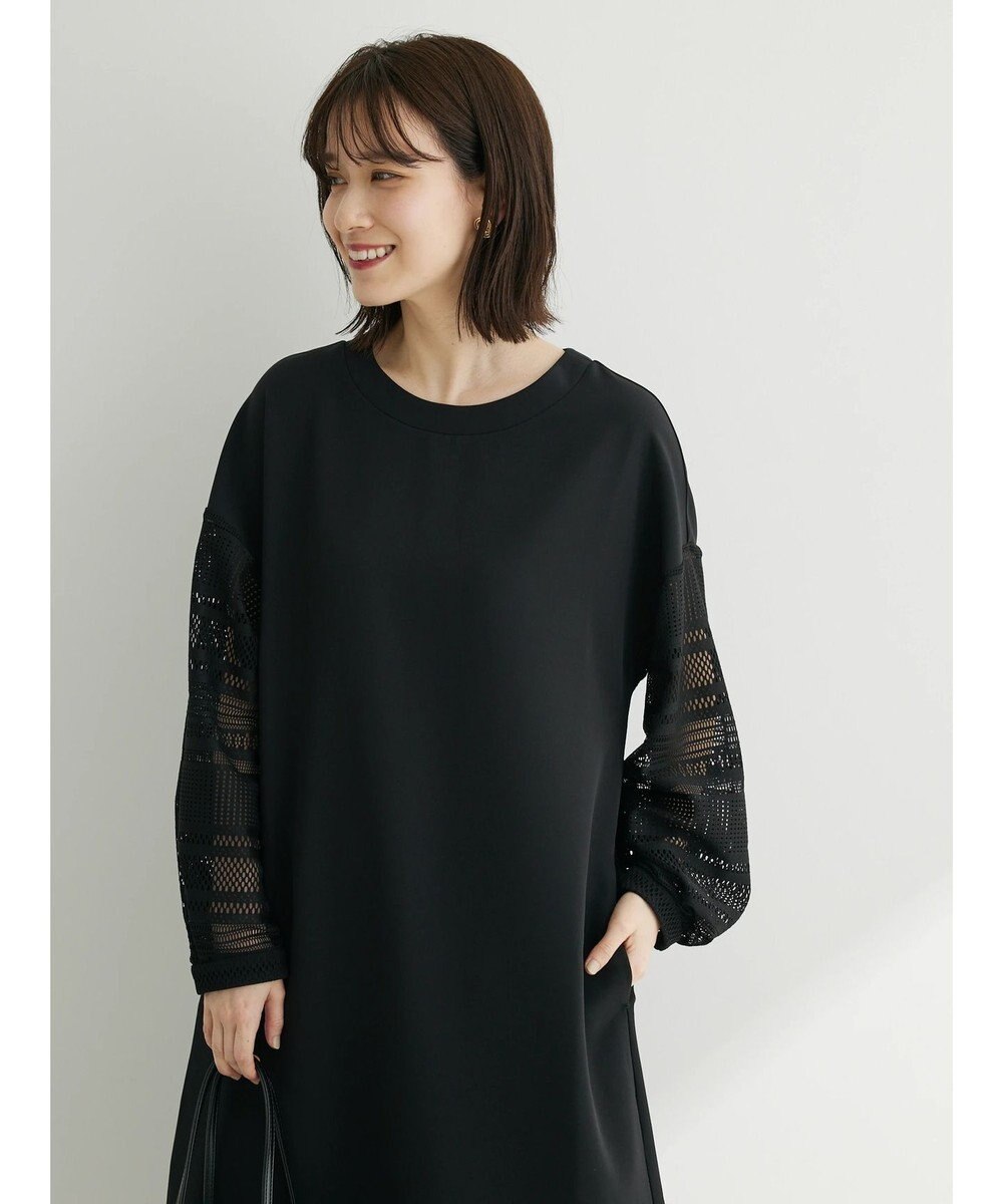 Green Parks 洗える袖レースワンピース 