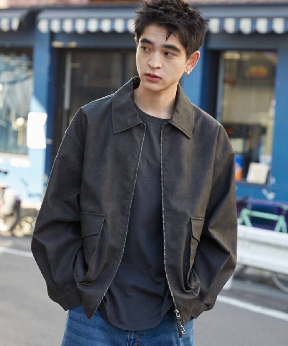 WEGO 【ユニセックス着用ITEM】PUダブルZIPフライトジャケット 