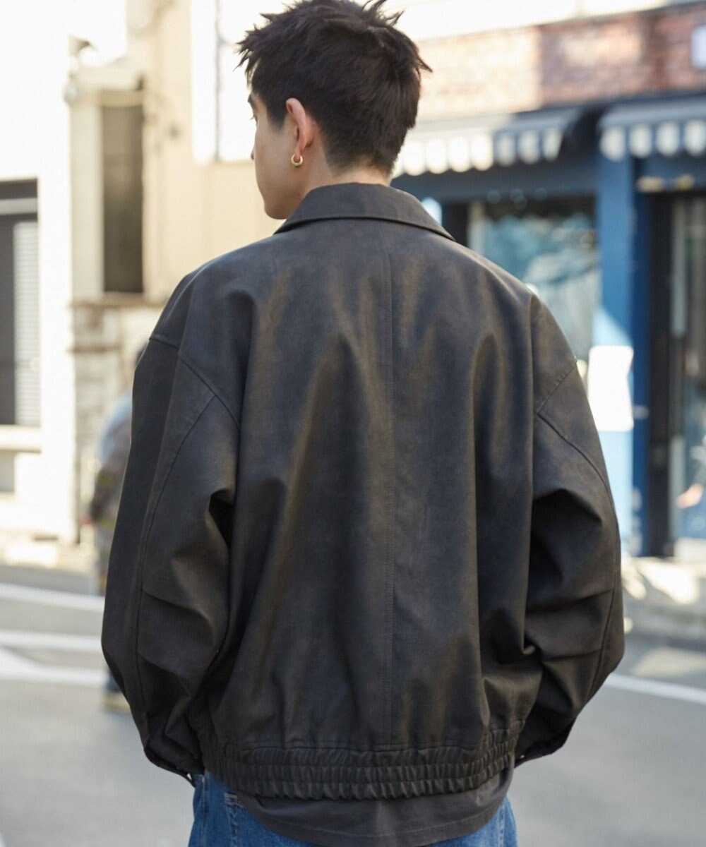 WEGO 【ユニセックス着用ITEM】PUダブルZIPフライトジャケット 