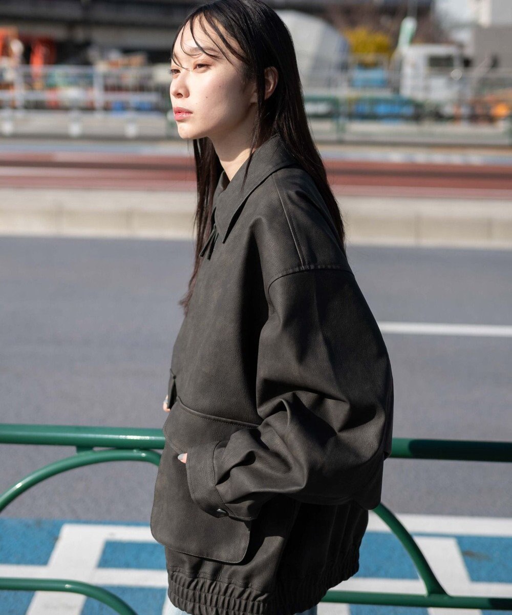 WEGO 【ユニセックス着用ITEM】PUダブルZIPフライトジャケット 