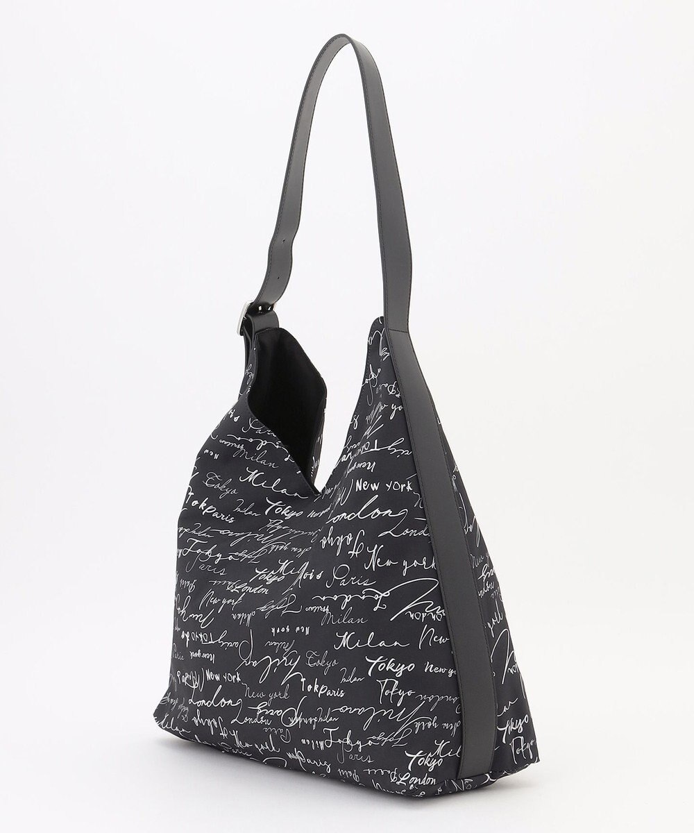 ICB 【A4サイズ収納可】5cityレタードプリント ショルダーバッグ 
