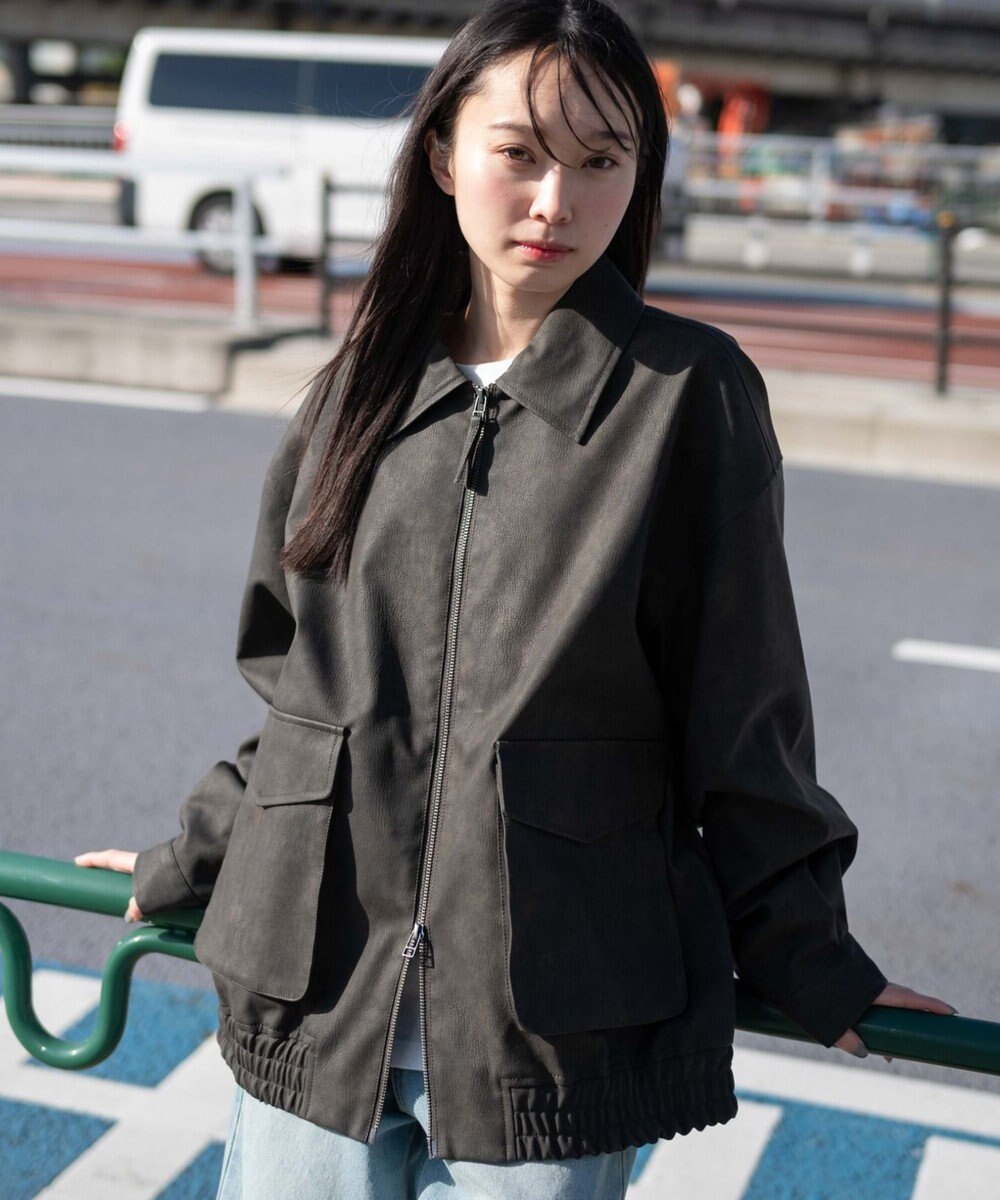 WEGO 【ユニセックス着用ITEM】PUダブルZIPフライトジャケット 