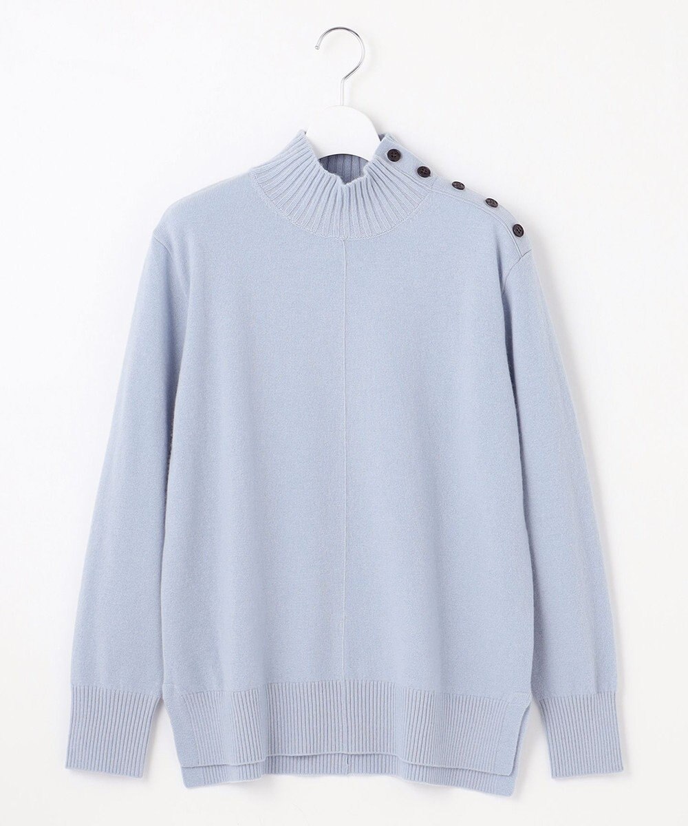 J.PRESS LADIES 【洗える】WOOL BLEND AIR ハイネック ニット 