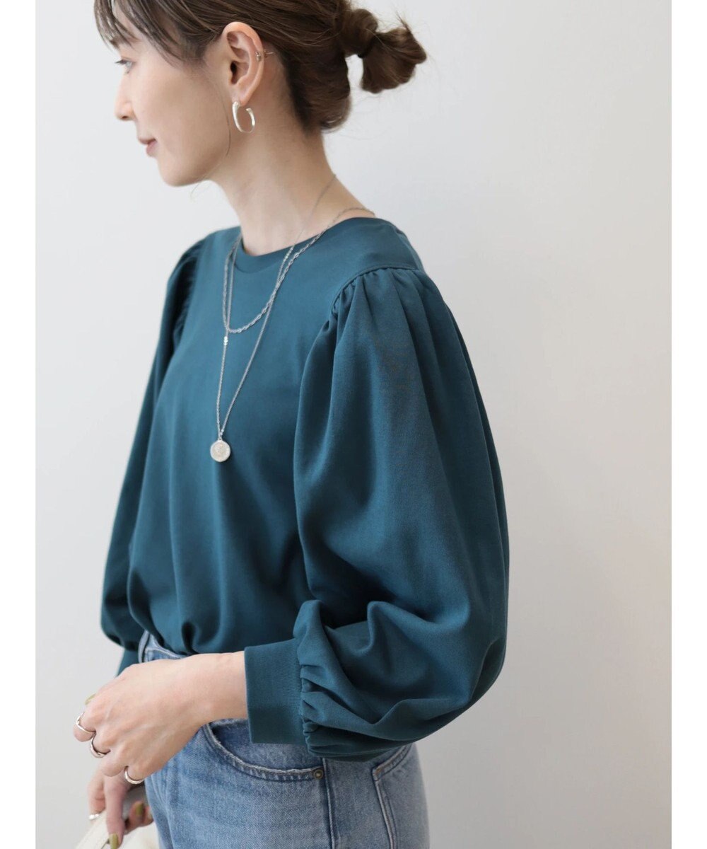 AMERICAN HOLIC ドルマンギャザー７分袖カットプルオーバー 