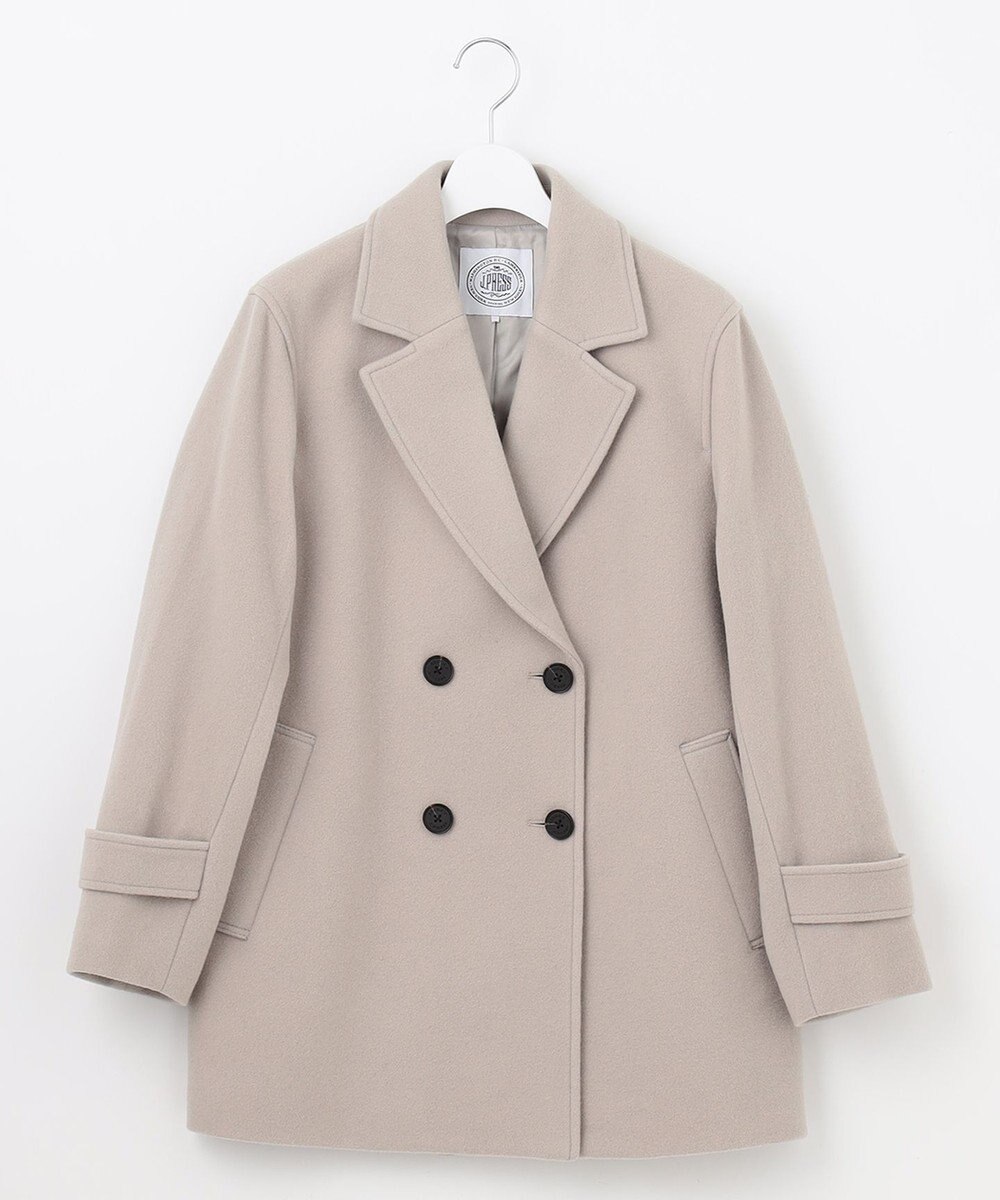 J.PRESS LADIES L Jackal 140sソフトメルトン Pコート 