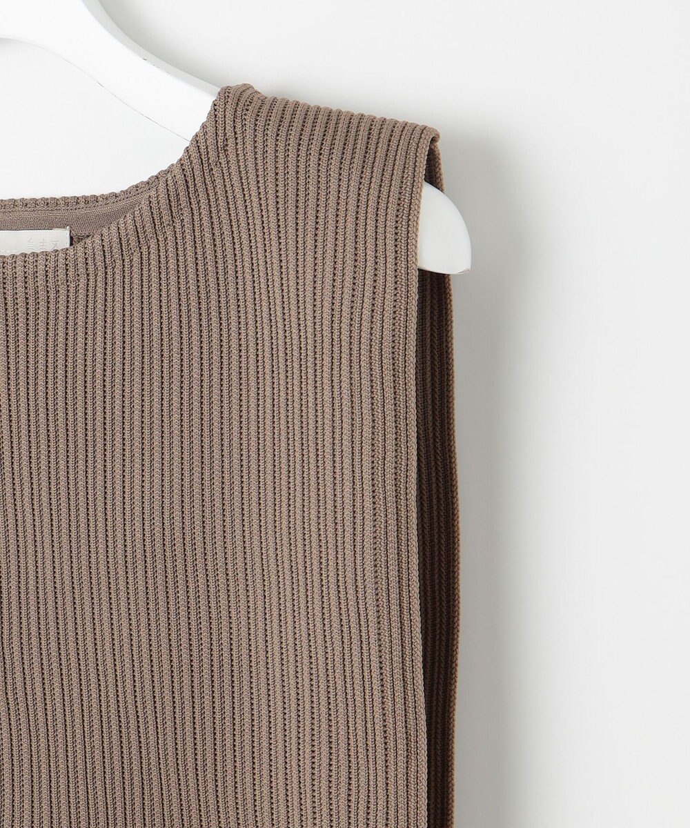 自由区 【洗える】リブストレッチ ベスト 
