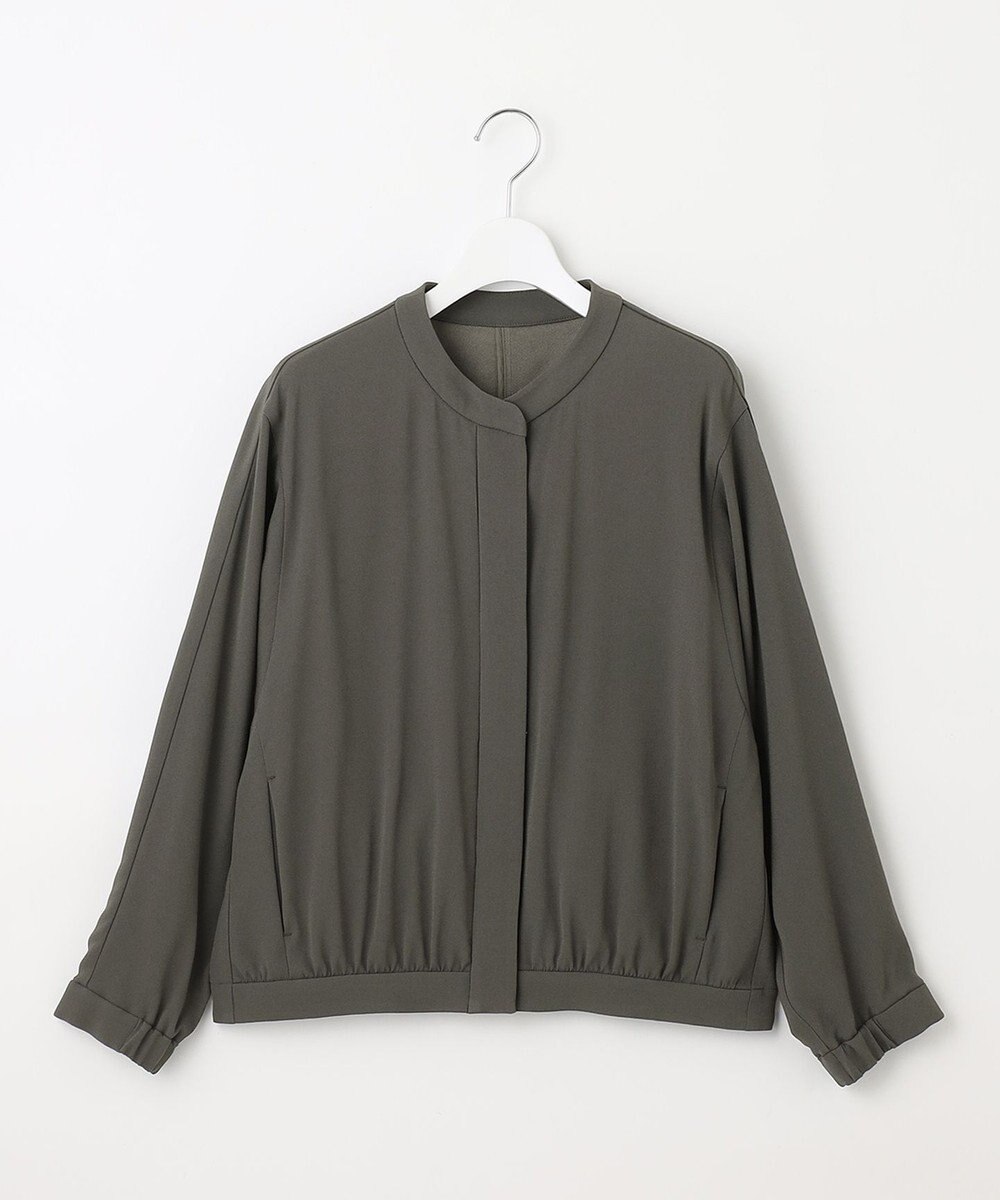 自由区 【セットアップ対応・洗える】トリアセジョーゼット ブルゾン 