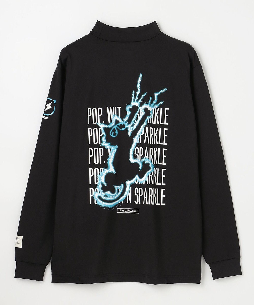 PW CIRCULUS 【吸水速乾 /  UV遮蔽率99.9% UVカット / ストレッチ】【MEN】アニマルグラフィックロングスリーブモックT  ゴルフ 