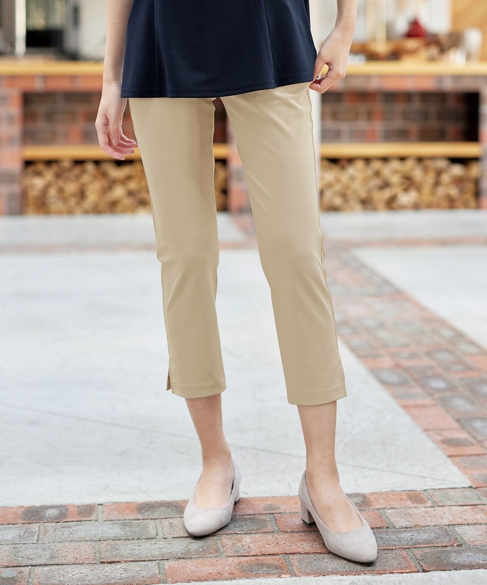 Tiaclasse L 【日本製】ドライモーメント裾スリットパンツ 