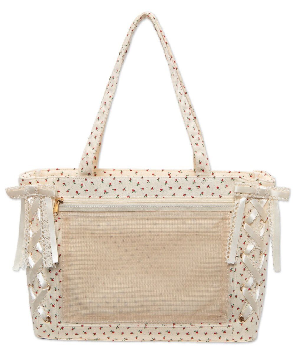 WEGO 【痛バ＆推し活グッズ】ガーリーレースアップ痛バッグS 