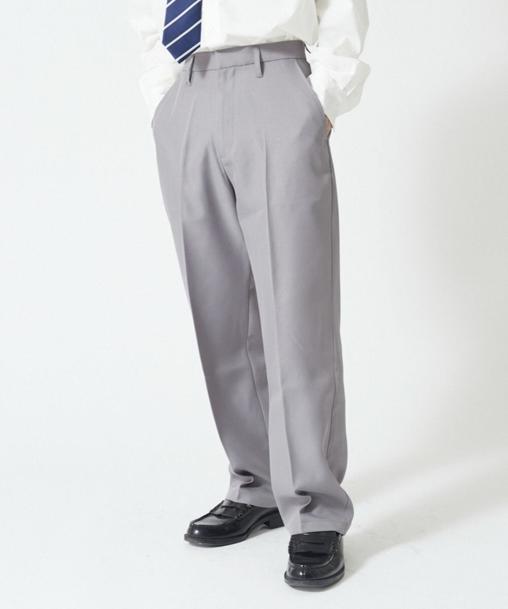 WEGO 【SCHOOLITEM】メンズスクールセミワイドスラックス 