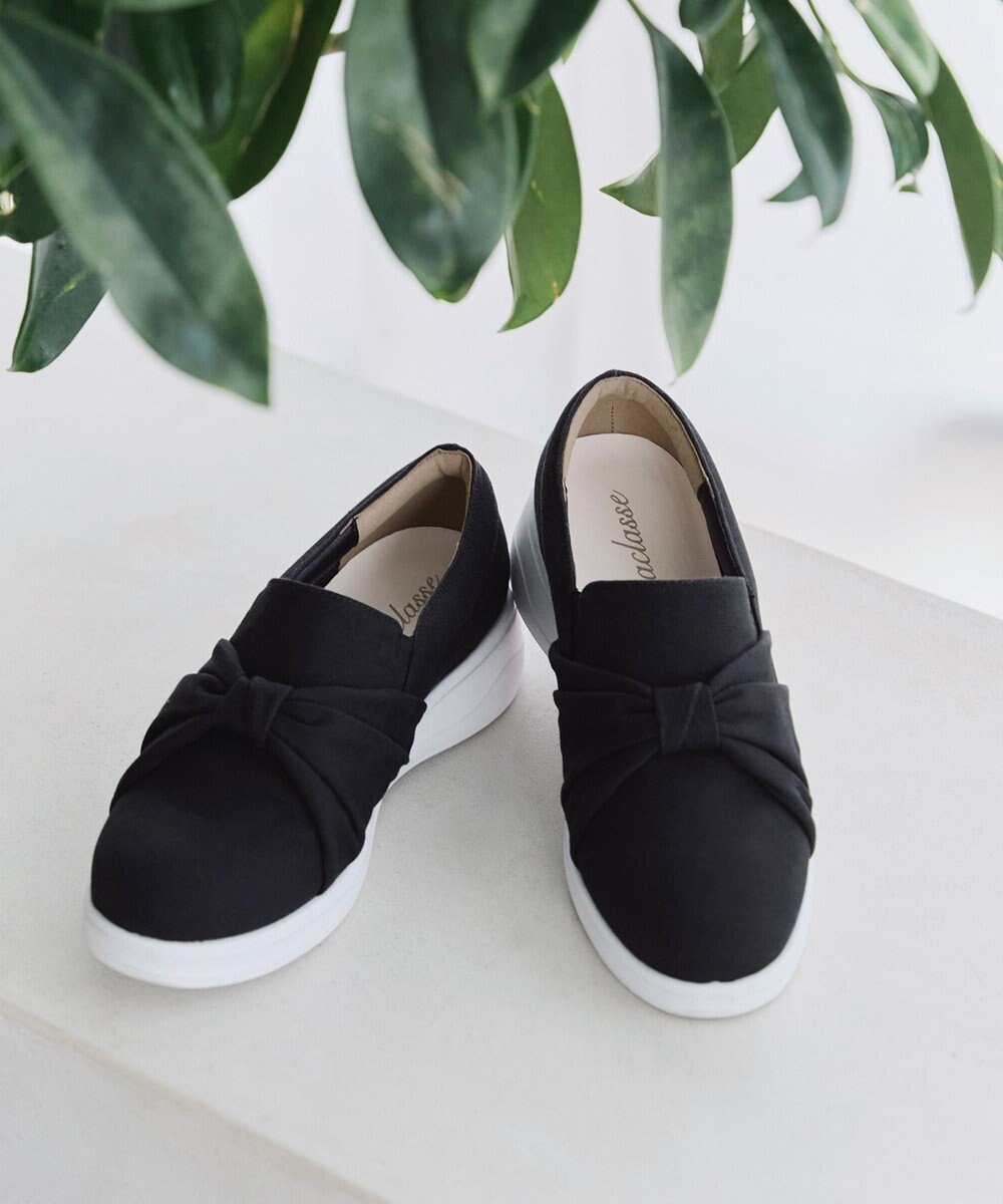 Tiaclasse 【安田美沙子さん着用】キャンバスリボンスリッポン 