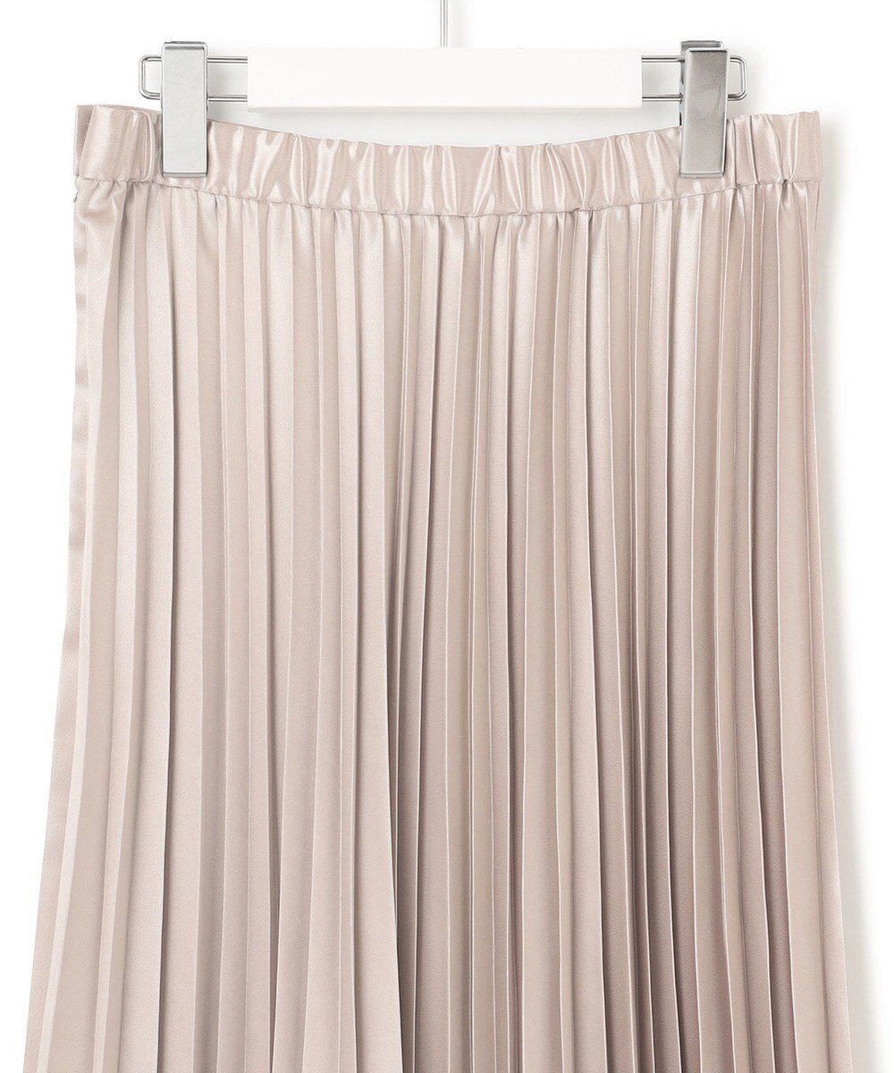 23区 【洗える】レザーライク プリーツスカート 