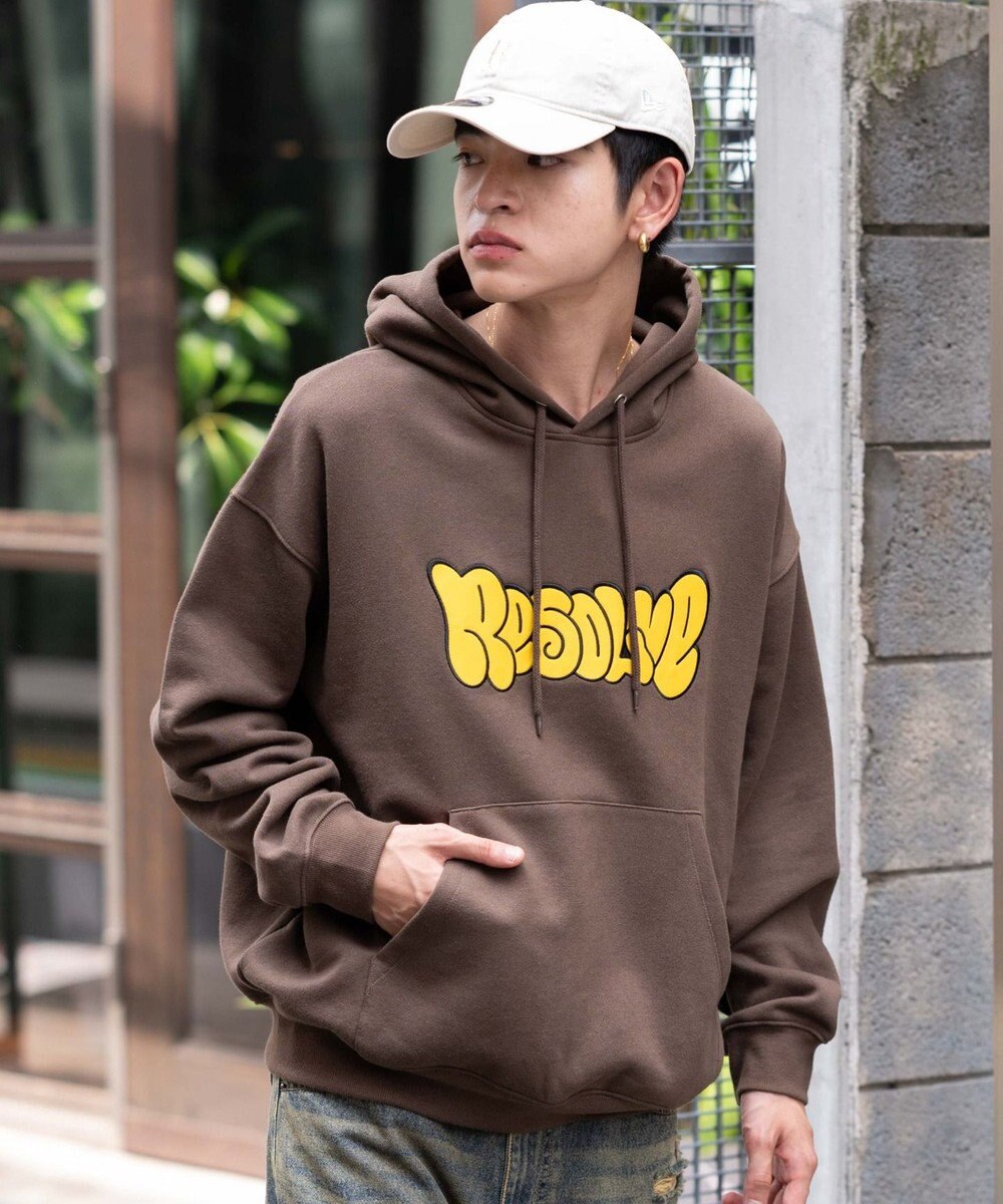 WEGO 【ユニセックス着用ITEM/SMLサイズ展開】グラフィックロゴプルパーカー 