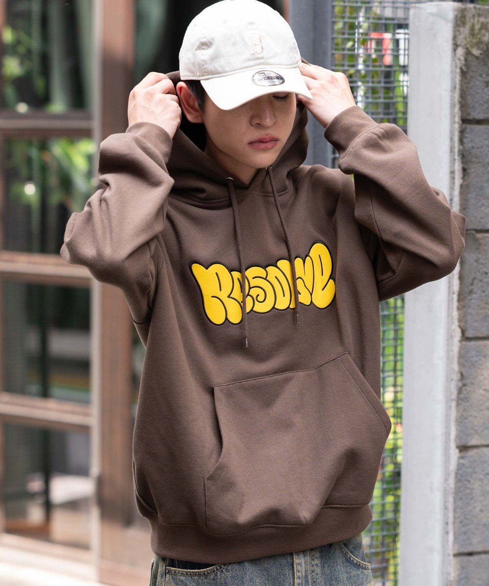 WEGO 【ユニセックス着用ITEM/SMLサイズ展開】グラフィックロゴプルパーカー 