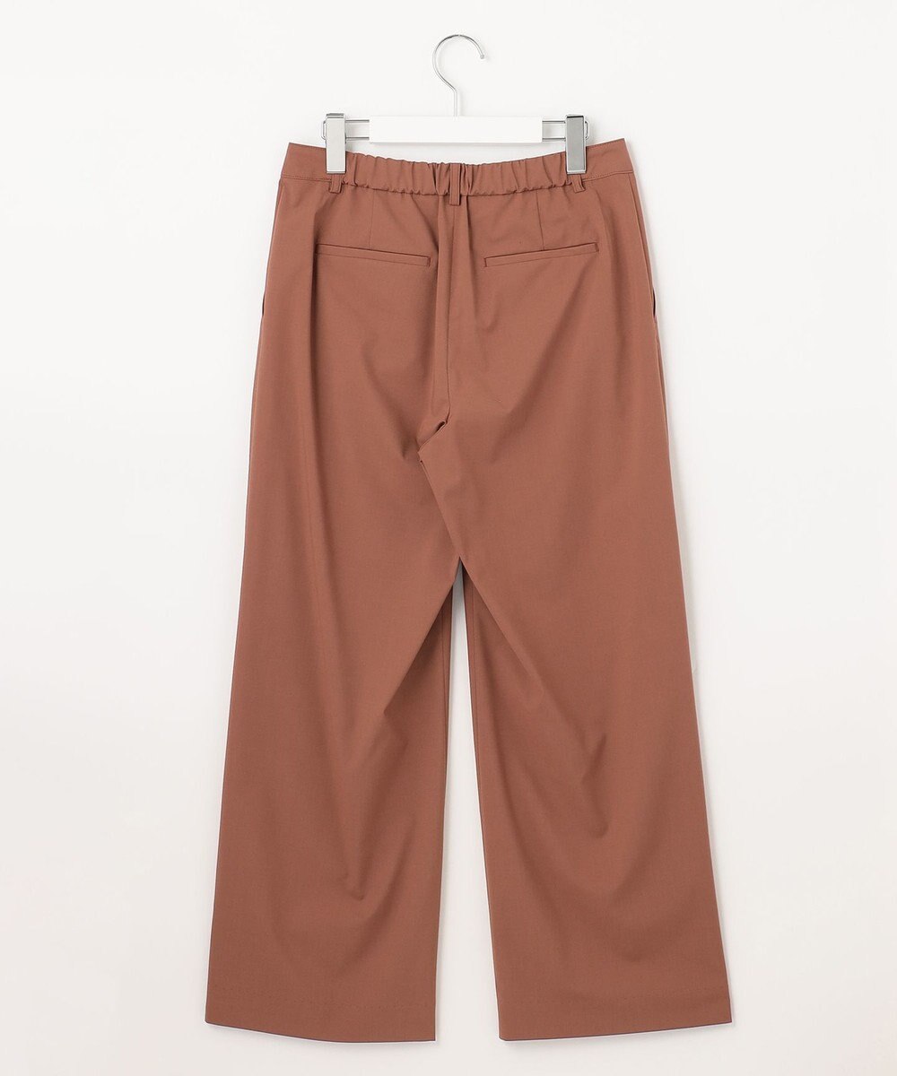 J.PRESS LADIES 【洗える】マイクロタイプライターストレッチ セミワイド パンツ 