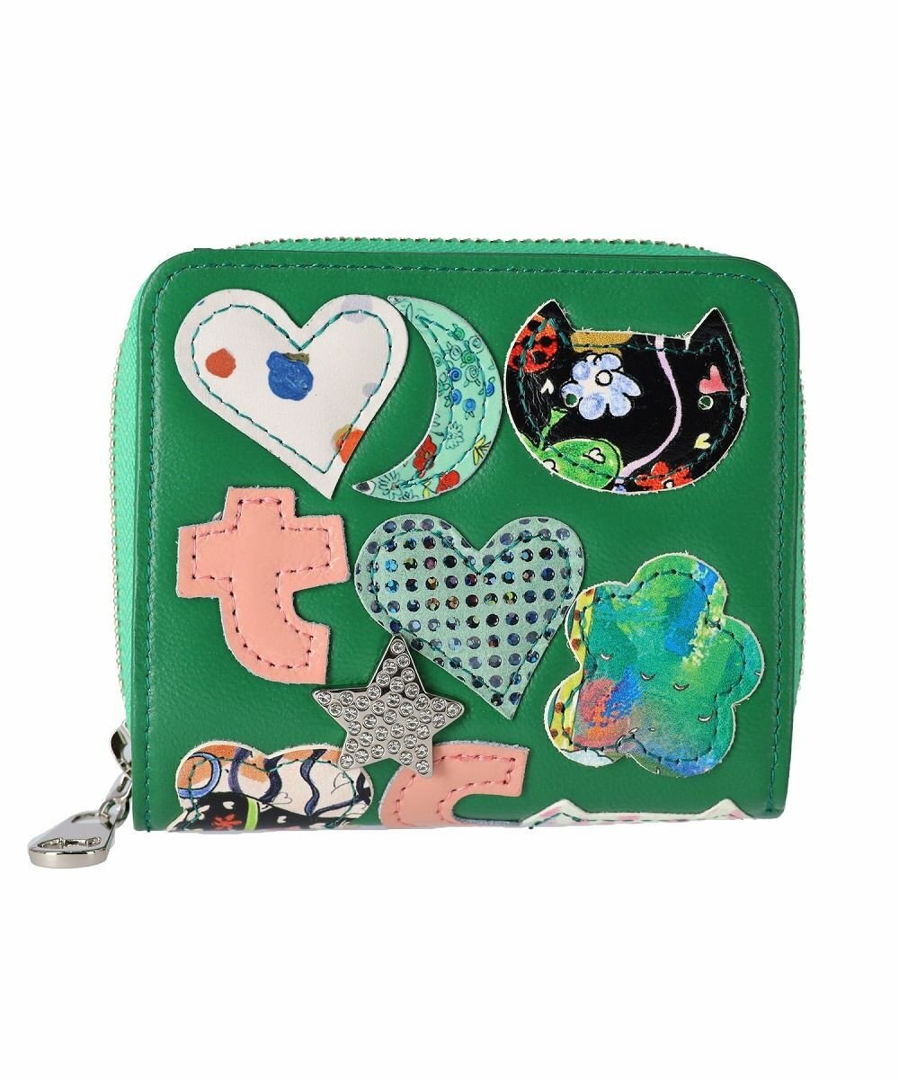 tsumori chisato CARRY tcパッチワーク ラウンドファスナー2つ折り財布 