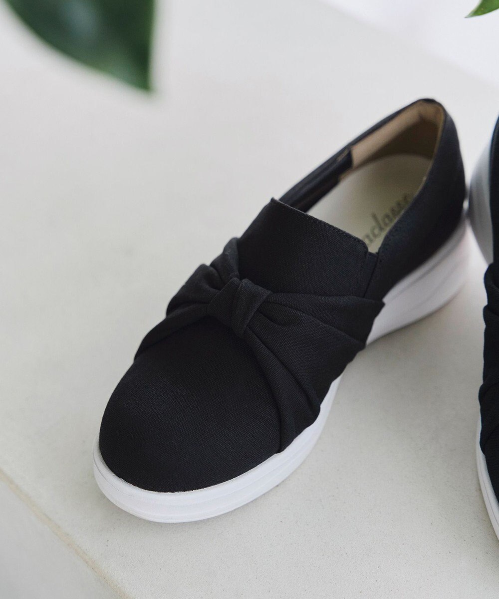 Tiaclasse 【安田美沙子さん着用】キャンバスリボンスリッポン 