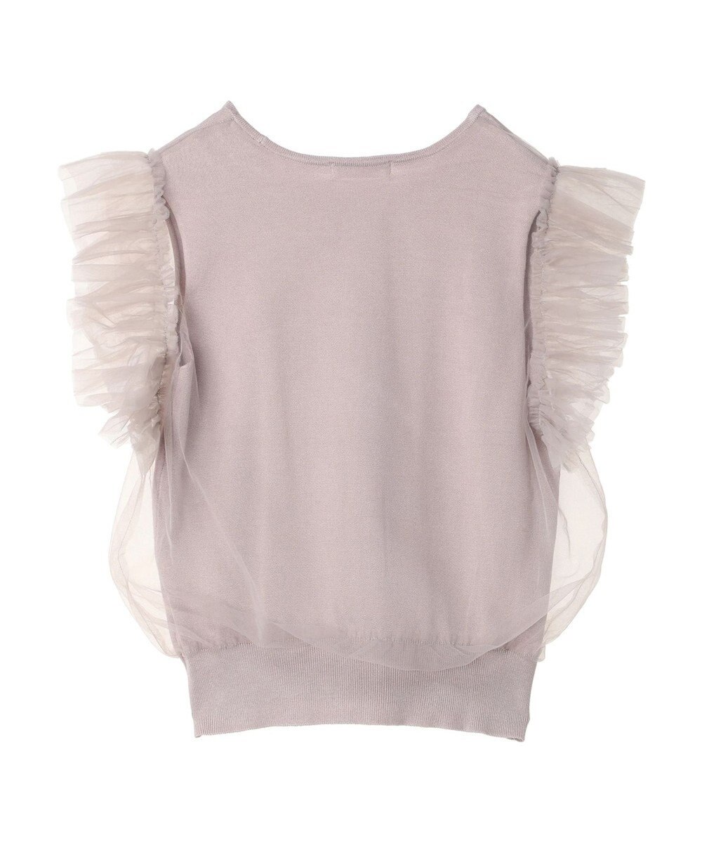 Green Parks ・swing by チュールレイヤーノースリーブニット 