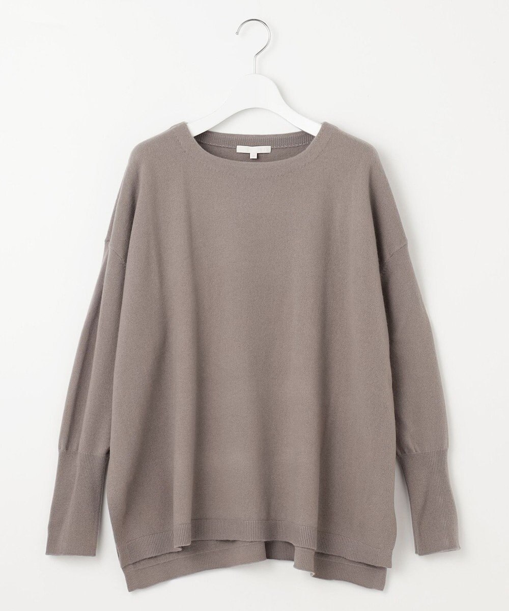 自由区 【洗える】ソフトウールハイゲージポンチョ風 ニット 