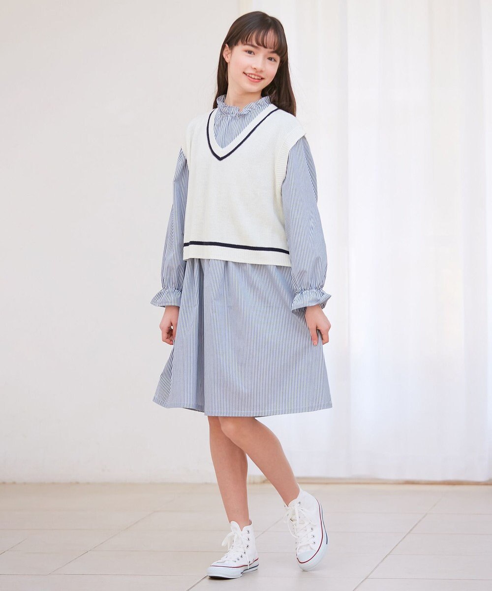 ANY KIDS ニットベスト × ワンピース セット 