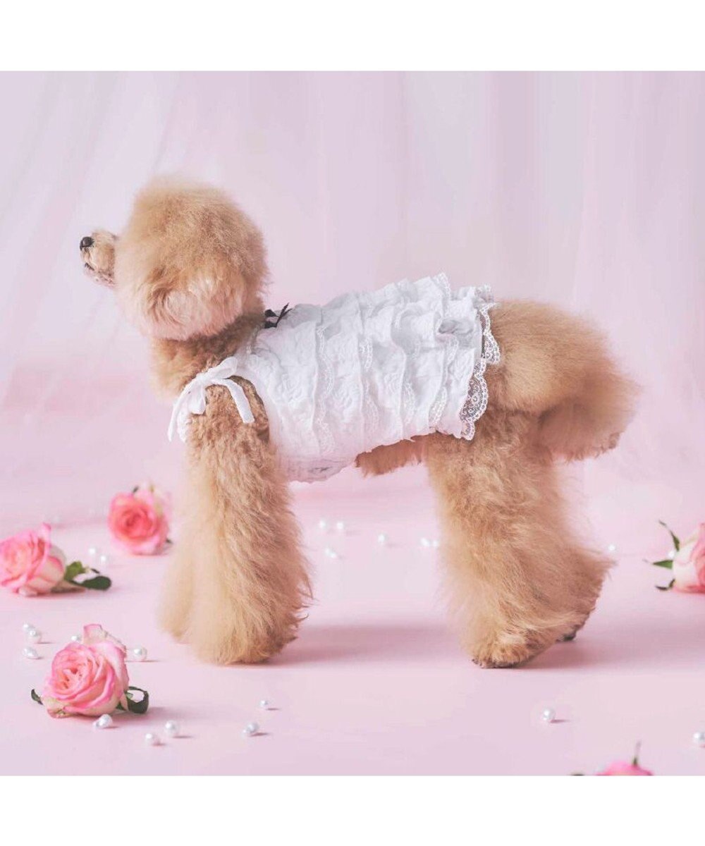 PET PARADISE cherircouture ホワイトローズ キャミソール 小型犬 
