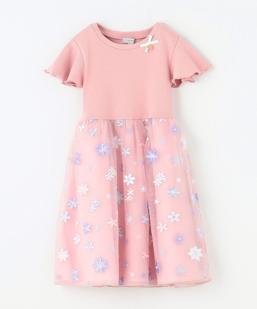 ANY KIDS 刺繍チュールワンピース 