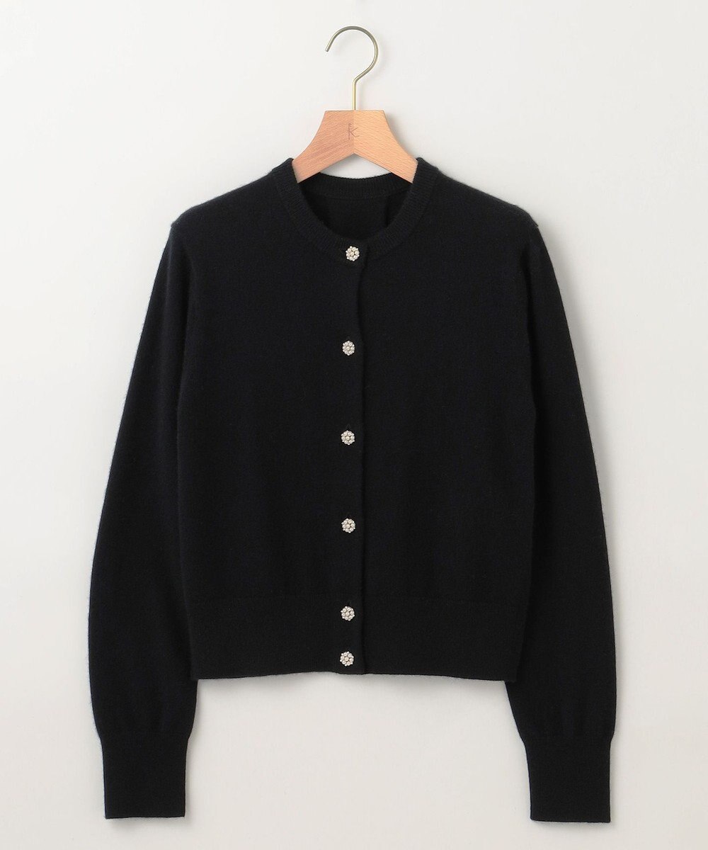 組曲 L 【アンサンブル対応可】ピュアカシミヤ ビジューカーディガン 