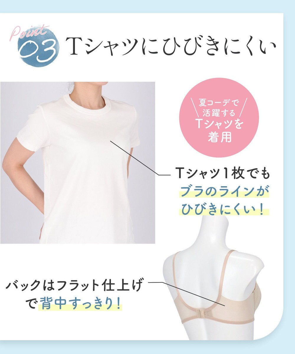 Wing ブラジャー 汗のベタつきや不快感を軽減 軽やかなつけごこち 背中すっきり 【夏のうすかるブラ】 春 夏 KB2873 ウイング／ワコール 