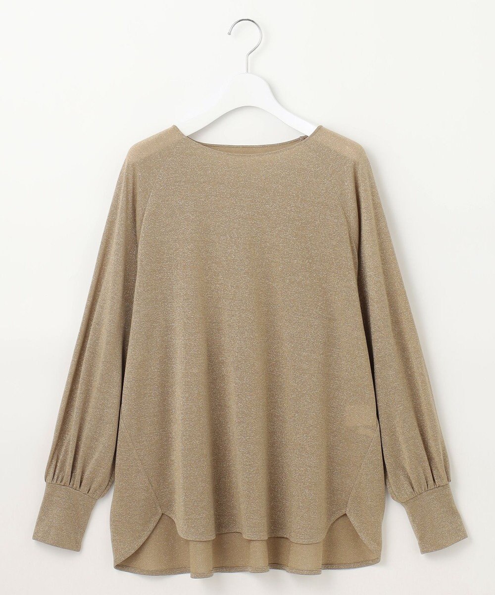 自由区 S 【洗える】ラメシアー トップス 