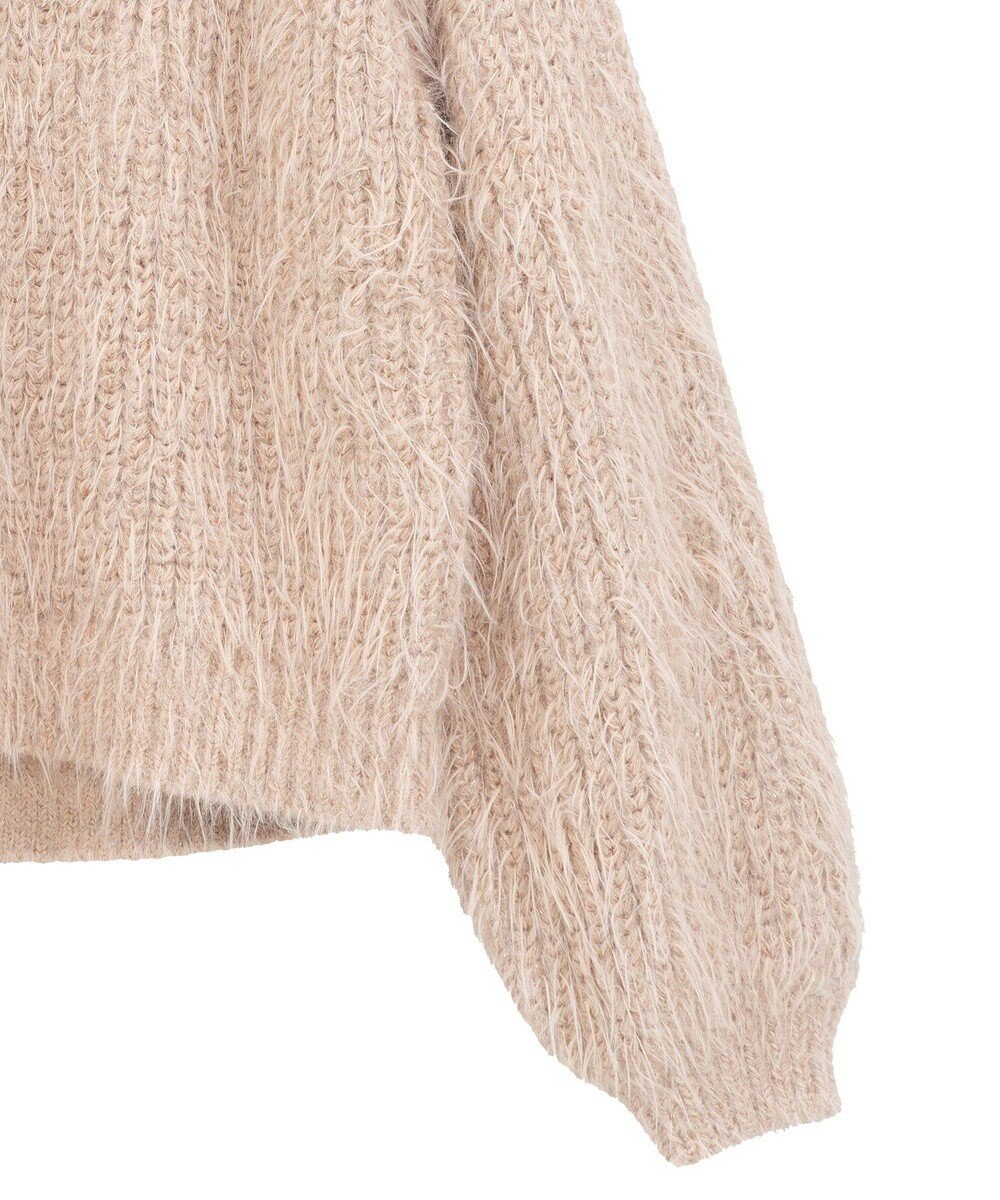 YECCA VECCA ラメシャギーボートネックニット 