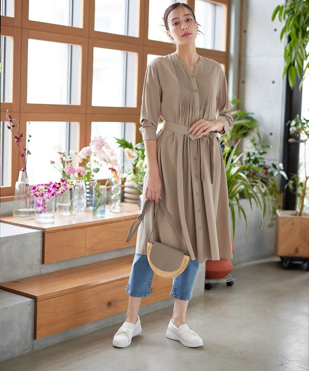 Tiaclasse 【安田美沙子さん着用】キャンバスリボンスリッポン 