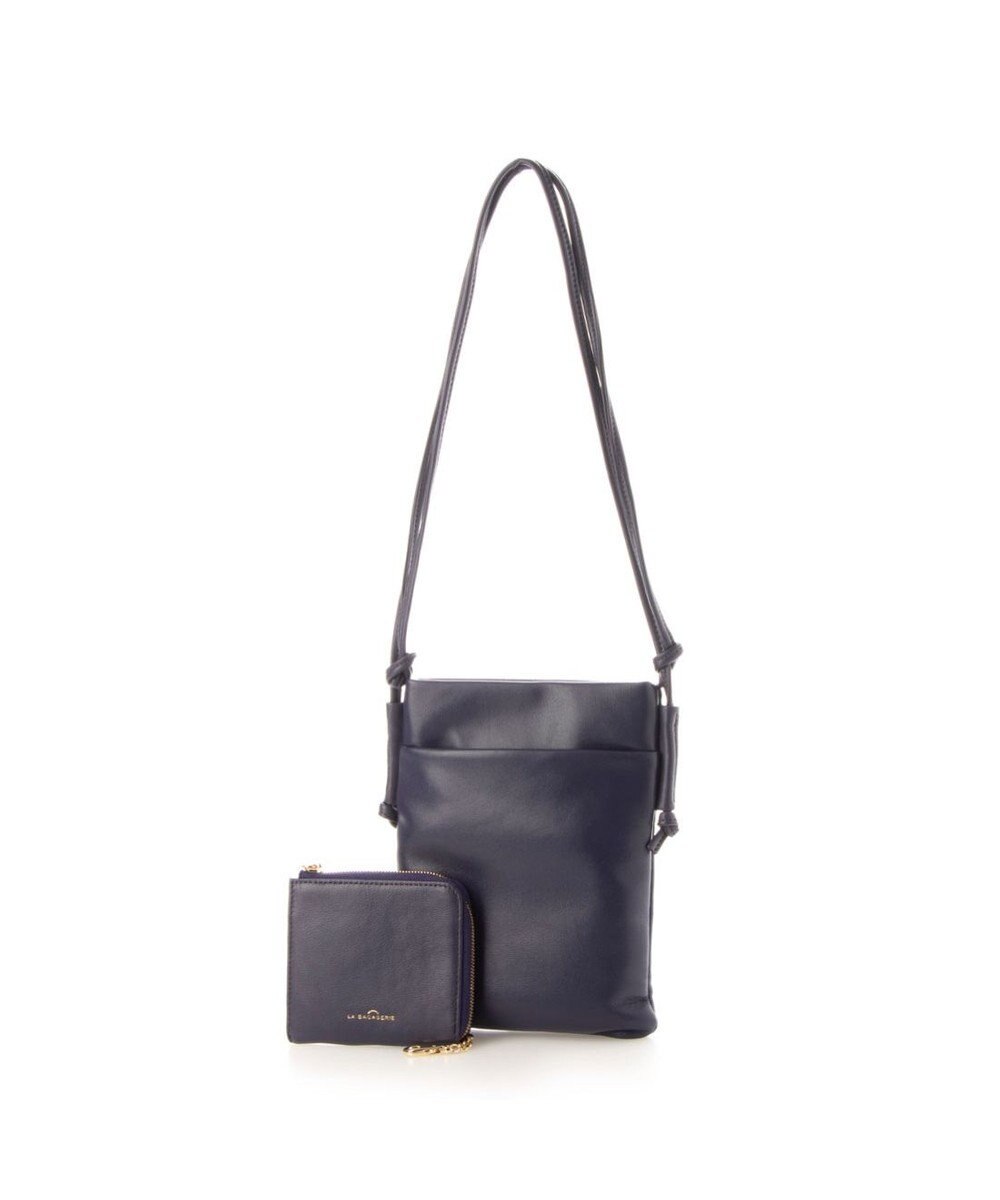 LA BAGAGERIE ミニ財布付き サイドノットショルダー 