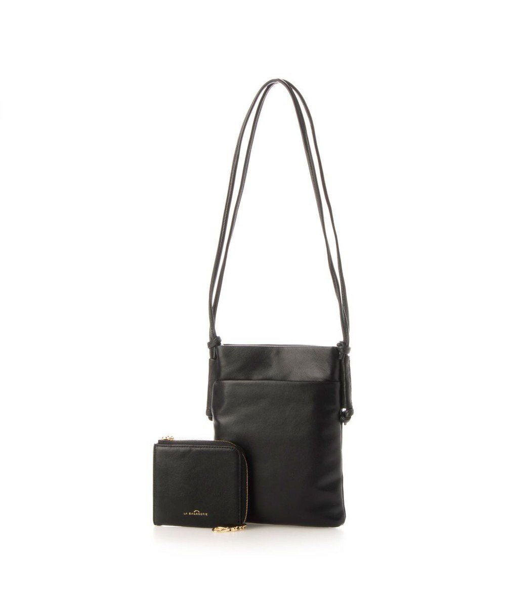 LA BAGAGERIE ミニ財布付き サイドノットショルダー 