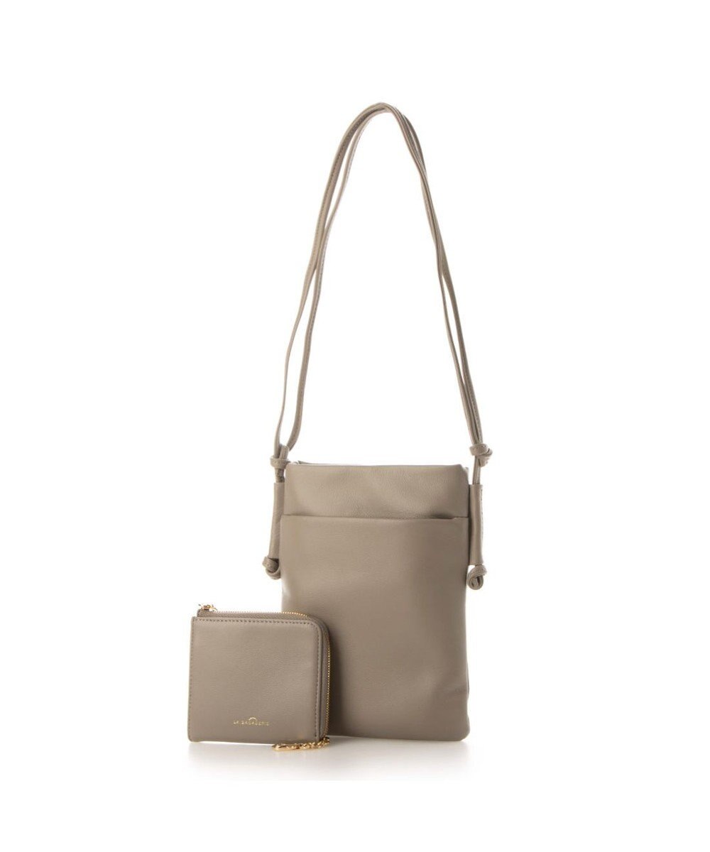 LA BAGAGERIE ミニ財布付き サイドノットショルダー 