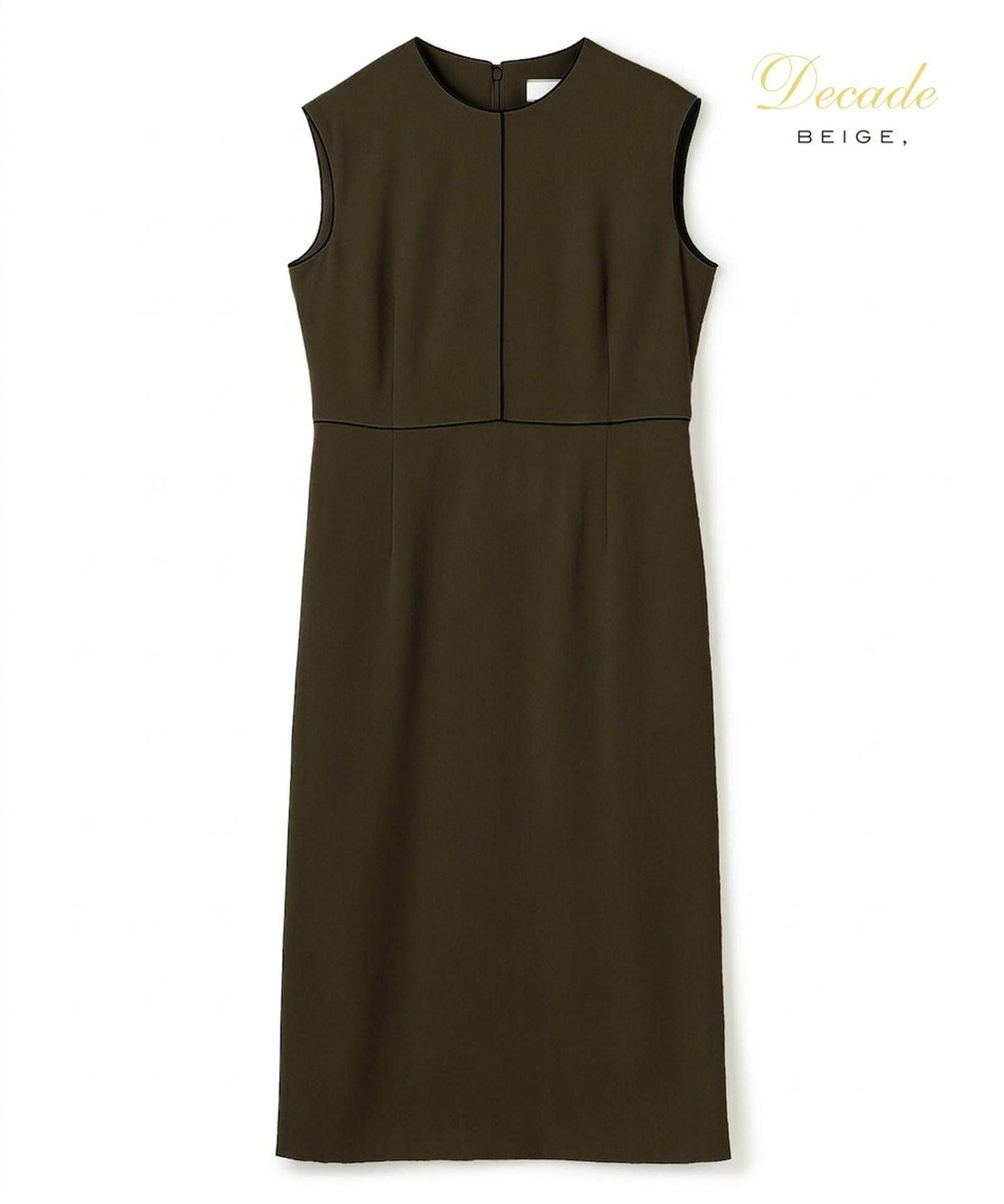BEIGE， 【セットアップ対応】CINDY / 配色ライン クルーネックドレス 