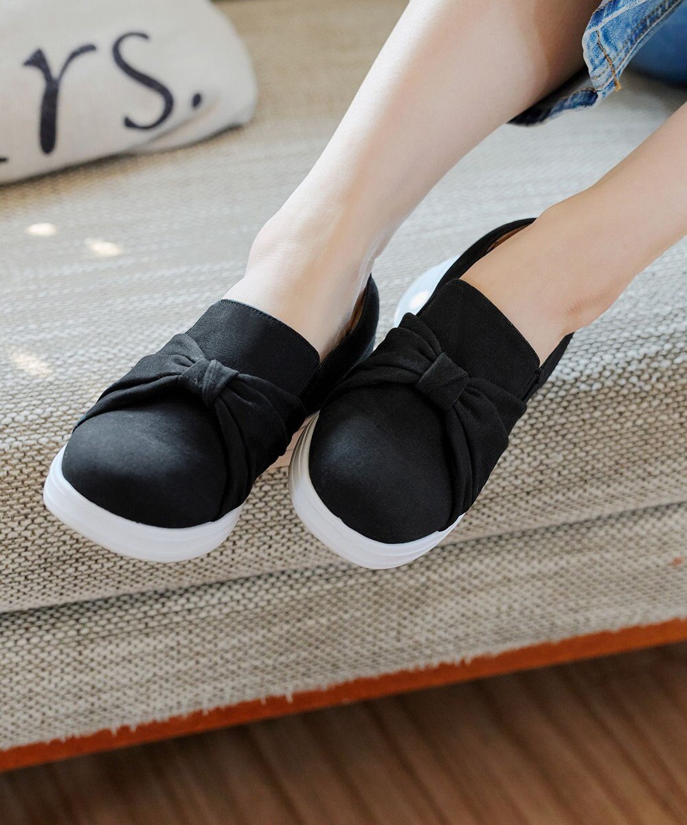 Tiaclasse 【安田美沙子さん着用】キャンバスリボンスリッポン 